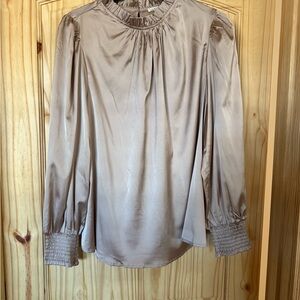 JODIFL Satin Blouse - Light Brown